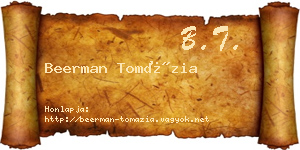 Beerman Tomázia névjegykártya